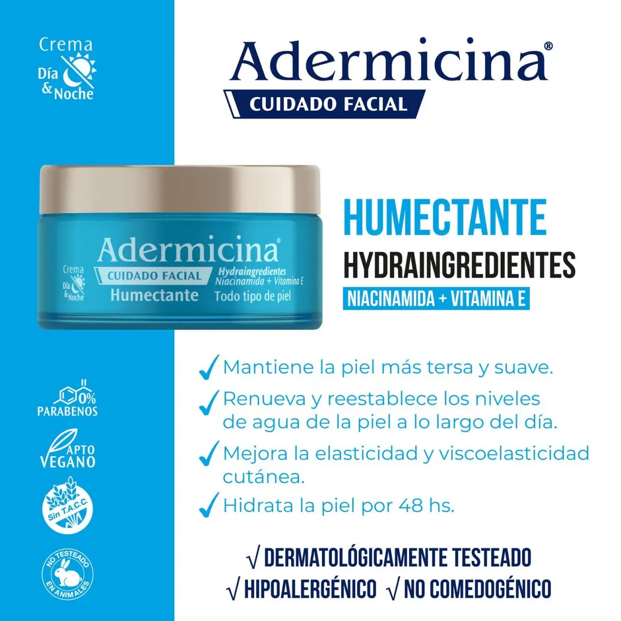 ADERMICINA CREMA FACIAL HUMECTE X100 