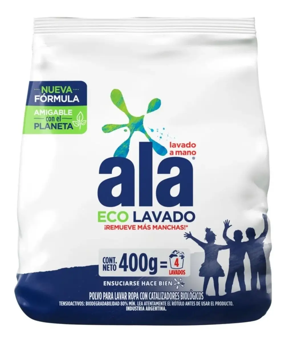 ALA JABÓN EN POLVO LAVADO A MANO ECO LAVADO X 400 GRS