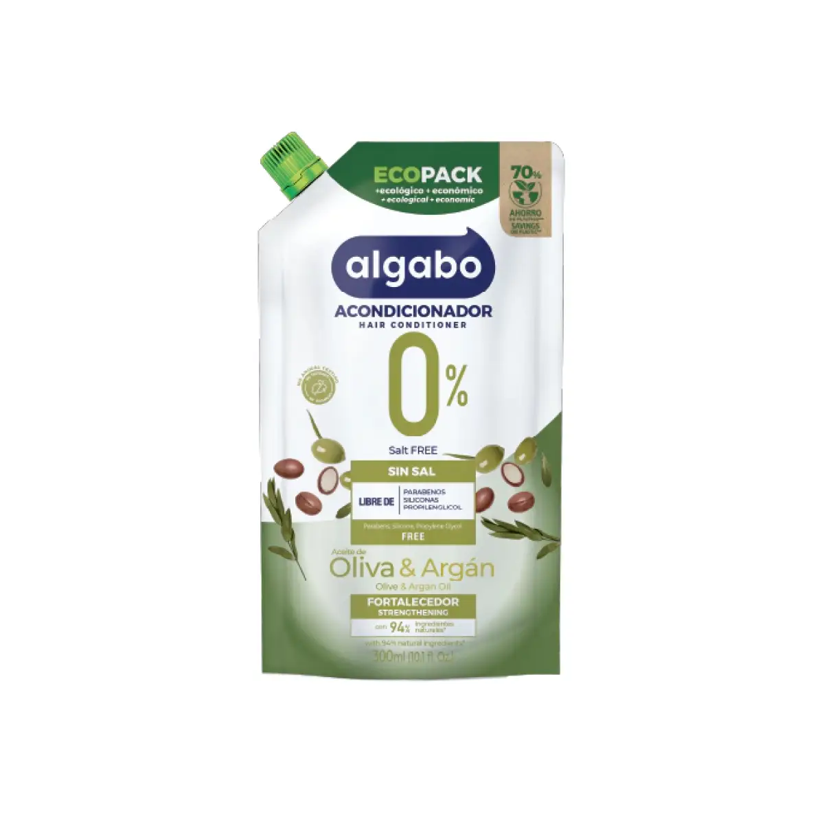 ALGABO ENJUAGUE 0% DP X300 OLIVA Y ARGAN 