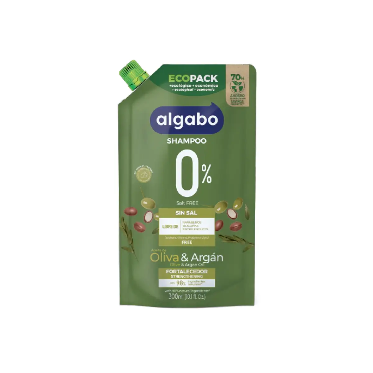 ALGABO SHAMPOO 0% DP X300ML OLIVA Y ARGAN