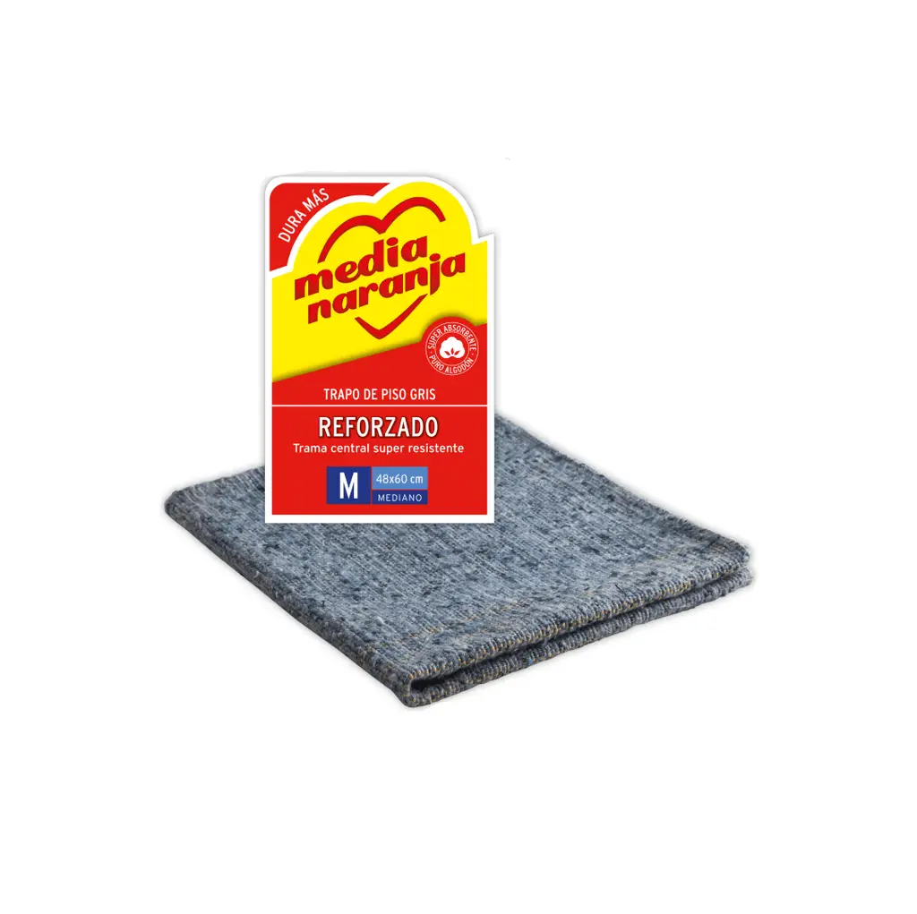 ALPARGATAS TRAPO PISO GRIS REFORZADO 60X48