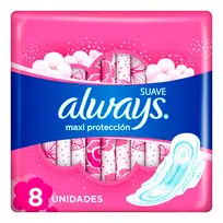 ALWAYS X8 MAXI PROTECCION SUAVE CON ALAS 
