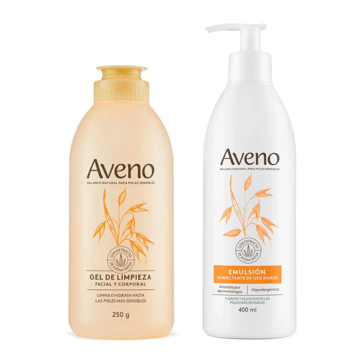 AVENO KIT BASICO FACIAL Y CORPORAL CON EMULSION 