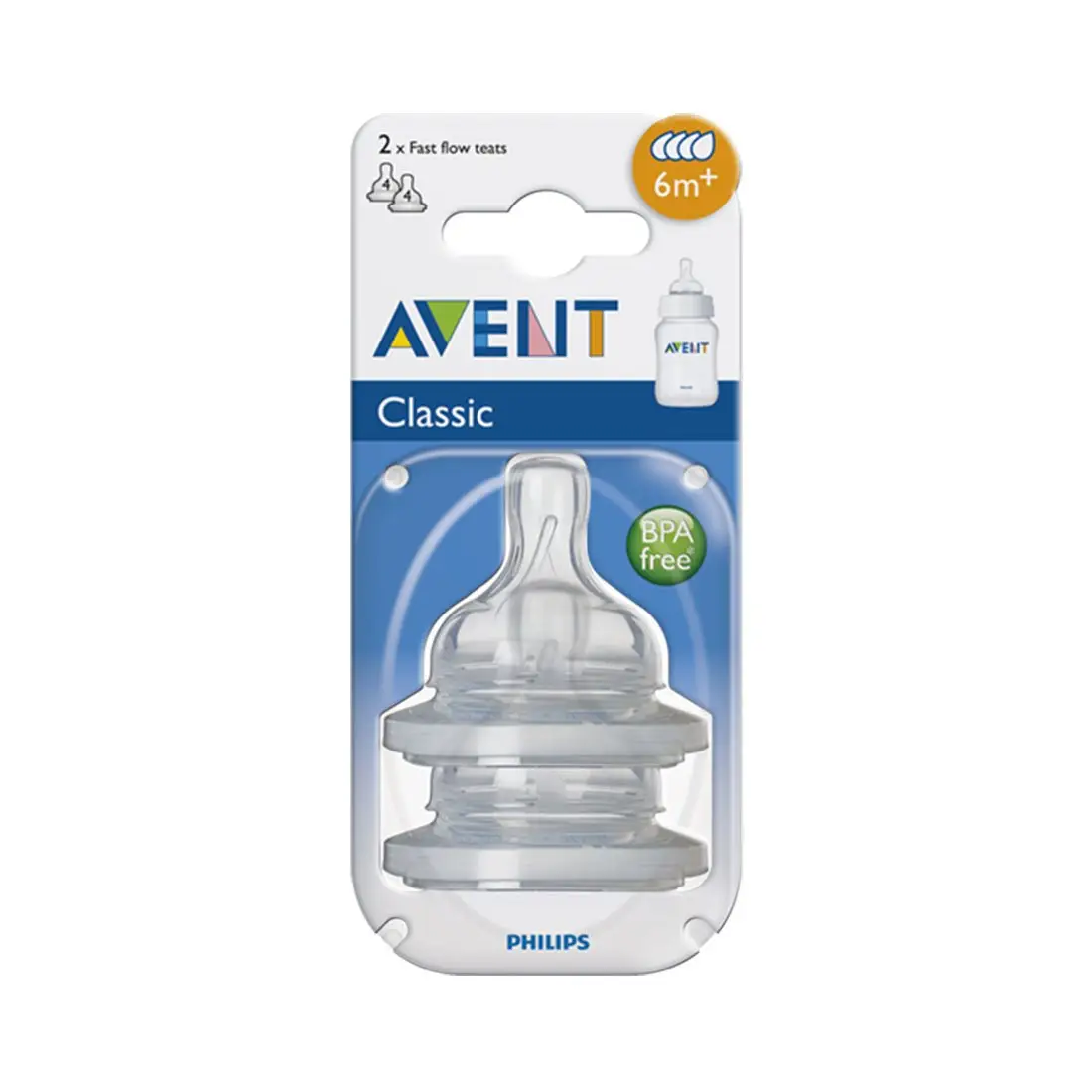 AVENT TETINAS BLISTER NATURAL RAPIDO X2 