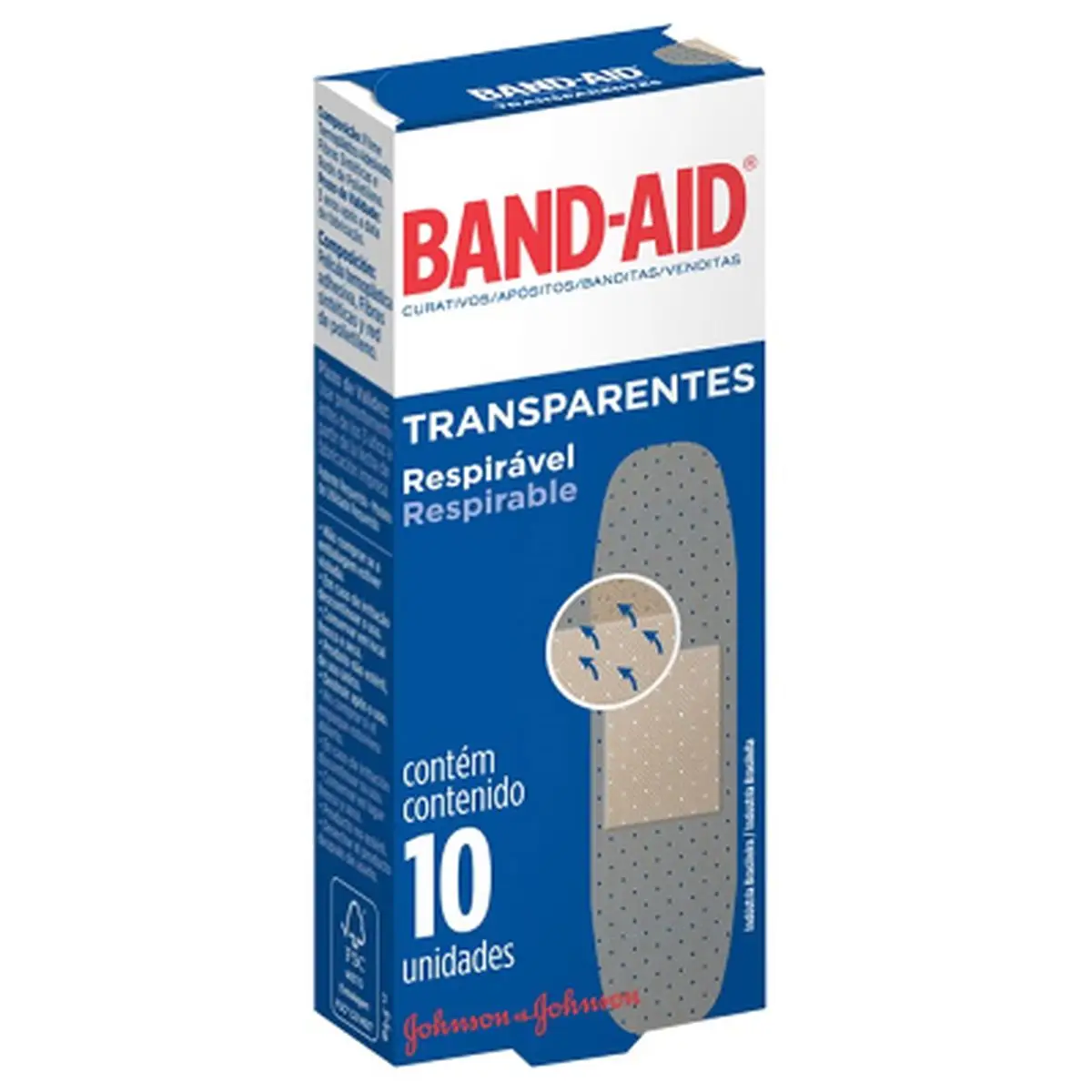 BAND AID X10 TRANSPARENTES 
