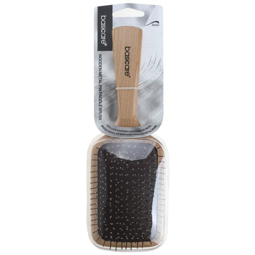 BASICARE CEPILLO DE PELO MADERA 3916 