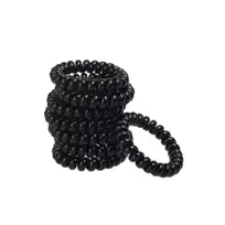 BASICARE COLITAS DE PELO ESPIRAL NEGRAS X8