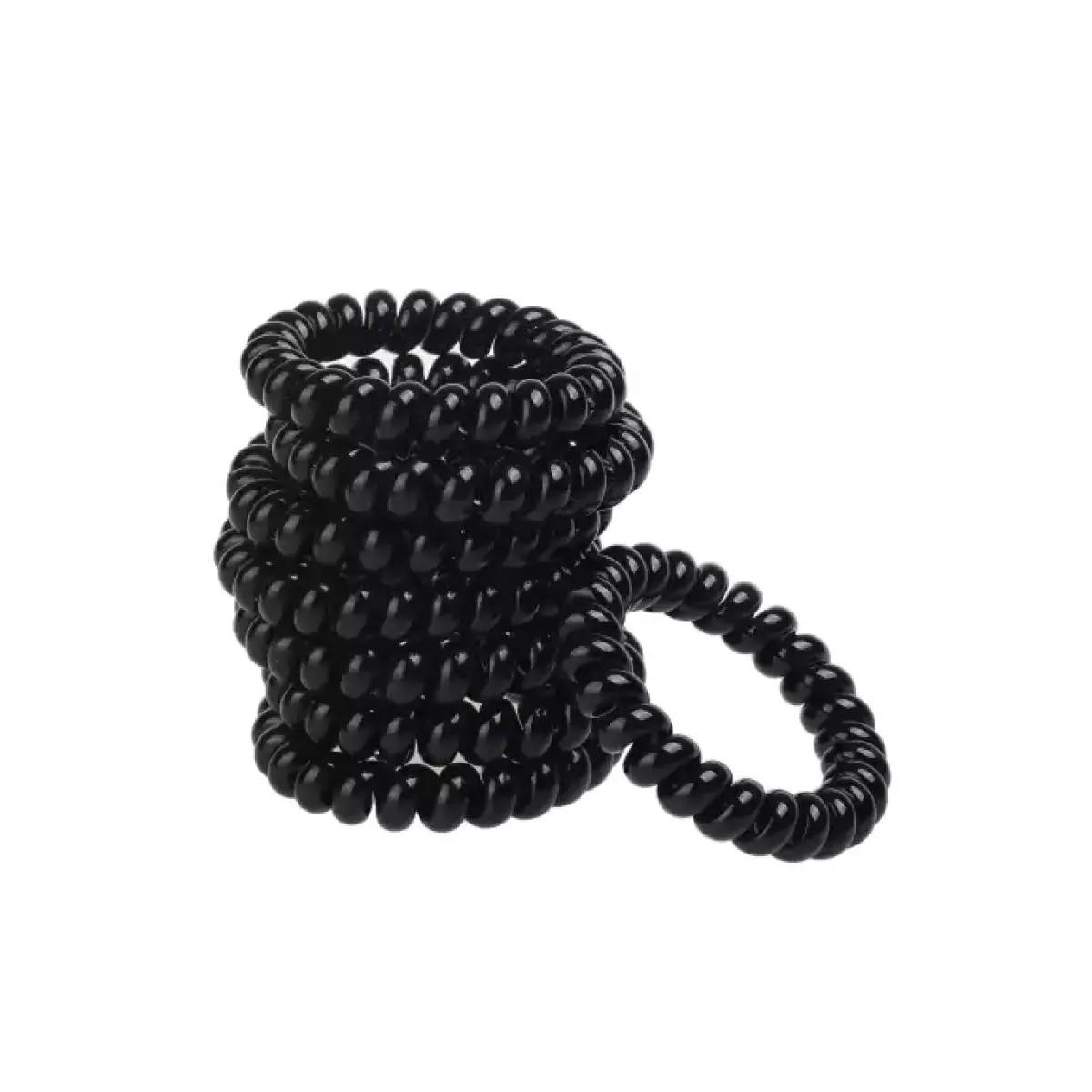 BASICARE COLITAS DE PELO ESPIRAL NEGRAS X8
