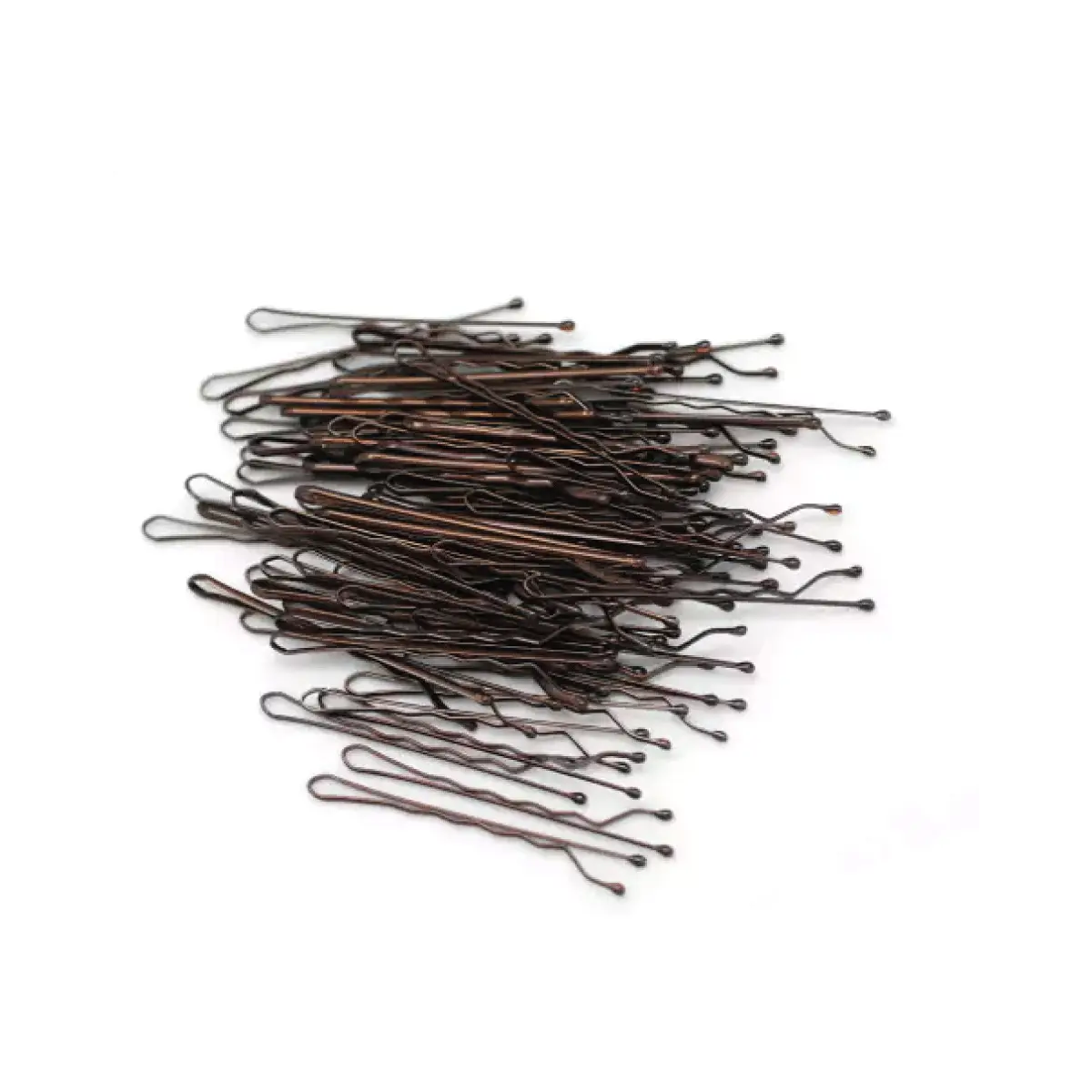 BASICARE HORQUILLAS MARRONES PEQUEÑAS 5CM X80U