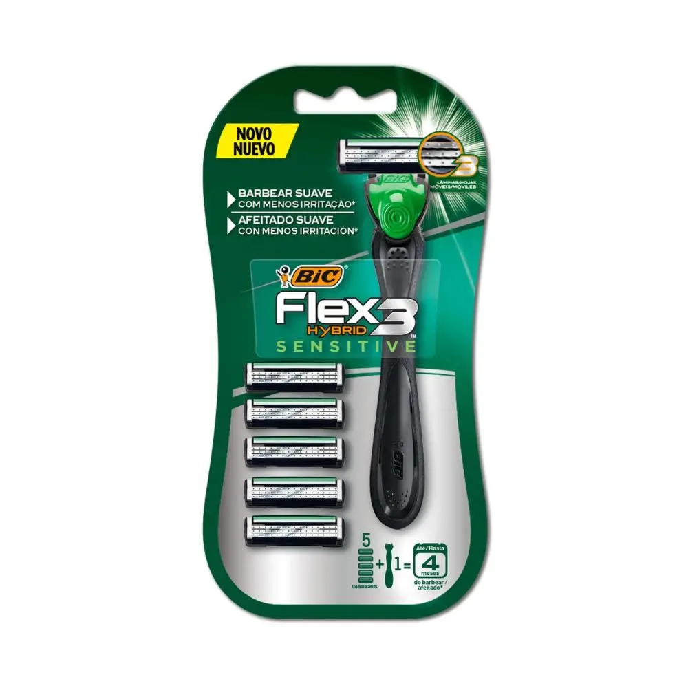 BIC FLEX 3 HYBRID BLISTER 5+1 M.