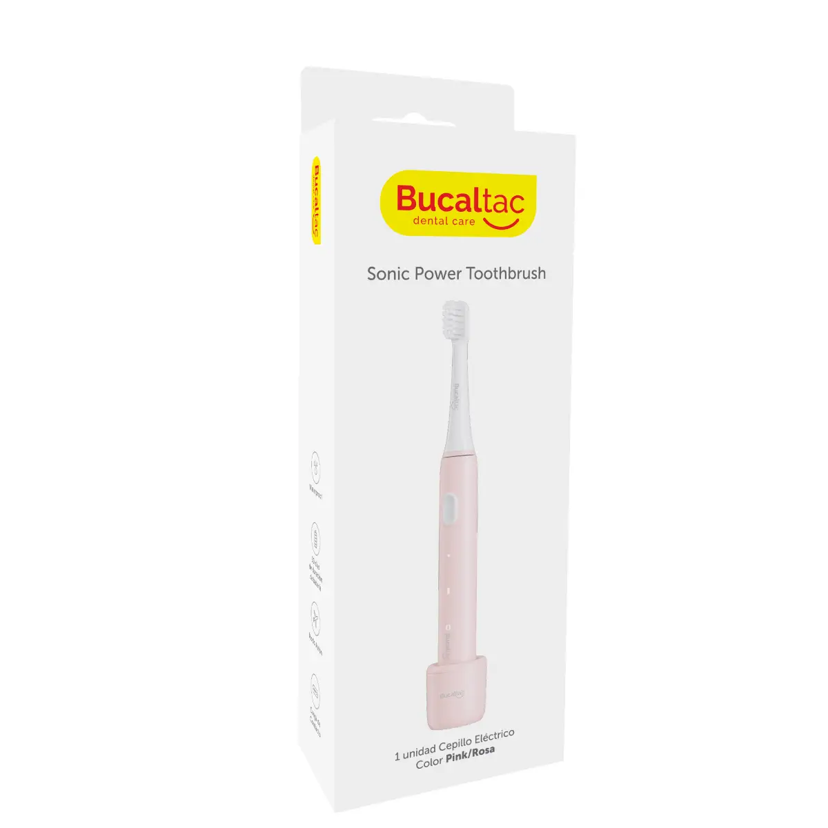 BUCAL TAC CEPILLO DENTAL ELECTRICO SONIC POWER TOOTHBRUSH ROSA 