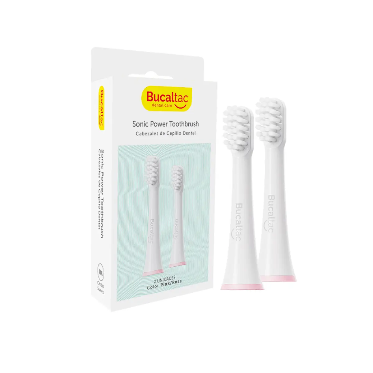 BUCAL TAC CEPILLO ELECTICO ROSA REPUESTO X2 