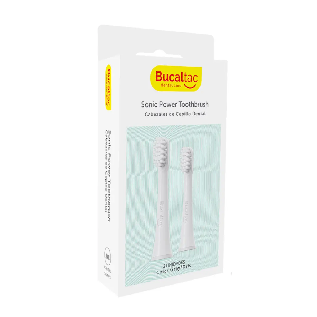 BUCAL TAC CEPILLO ELECTRICO GRIS REPUESTO X2 