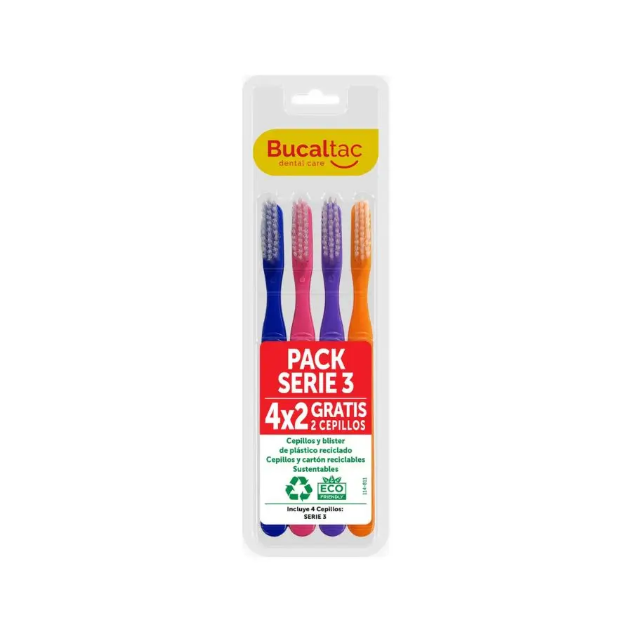 BUCAL TAC CEPILLO SERIE 3 PACK 4X2 