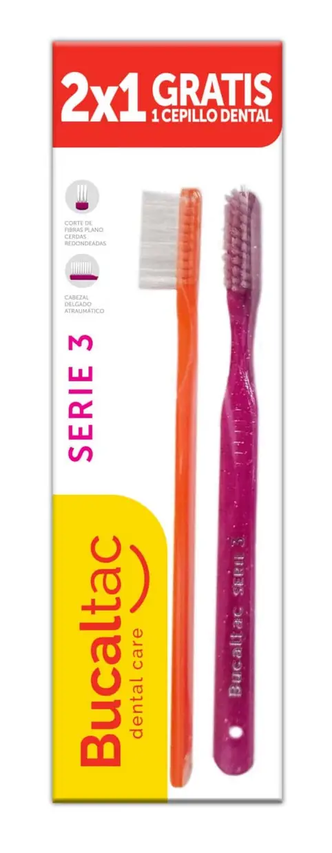 BUCAL TAC CEPILLO SERIE 3 X 2 CEPILLOS 