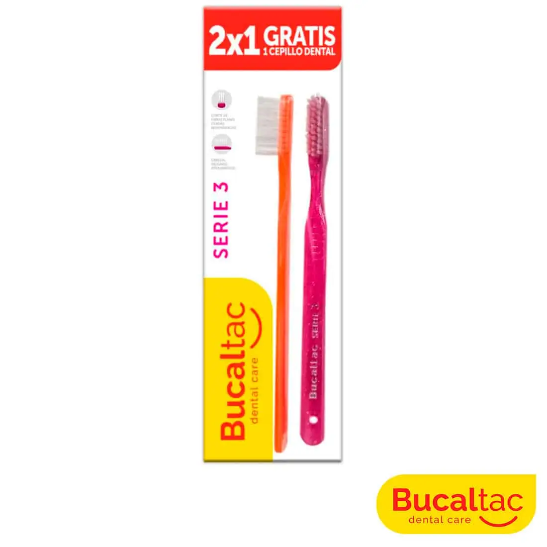 BUCAL TAC CEPILLO SERIE 3 X 2 CEPILLOS 