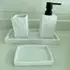 BUNGUIS SET BLANCO JABONERA+DISPENSER+VASO PORTA CEPILLOS+BANDEJA 