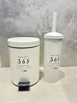 BUNGUIS SET ESCOBILLA DE BAÑO + TACHO 365 BLANCO