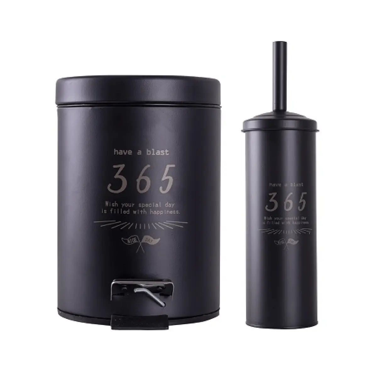 BUNGUIS SET ESCOBILLA DE BAÑO+TACHO 365 NEGRO