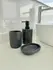 BUNGUIS SET JABONERA+DISPENSER+VASO PORTA CEPILLOS NEGRO