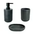 BUNGUIS SET JABONERA+DISPENSER+VASO PORTA CEPILLOS NEGRO