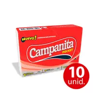 CAMPANITA PAÑUELOS POCKET 6X10 COMBO X10