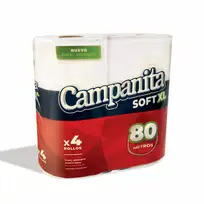 CAMPANITA PAPEL HIGIENICO X4 80 SOFT 
