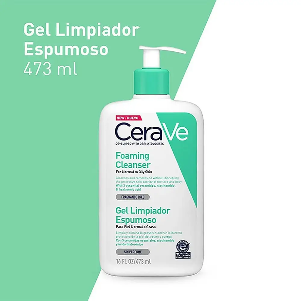 CERAVE GEL LIMPIADOR ESPUMOSO X473 ML