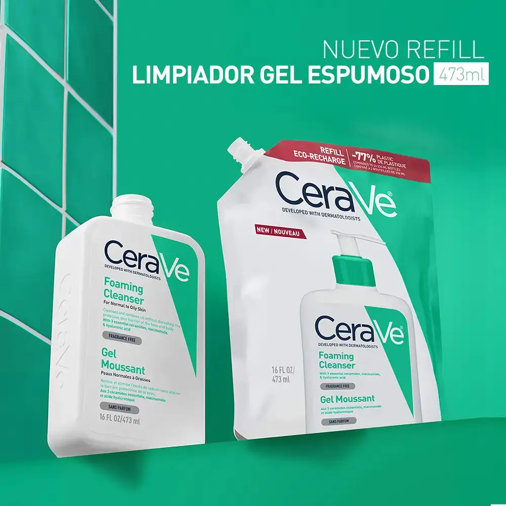 CERAVE GEL LIMPIADOR ESPUMOSO X473 REFILL