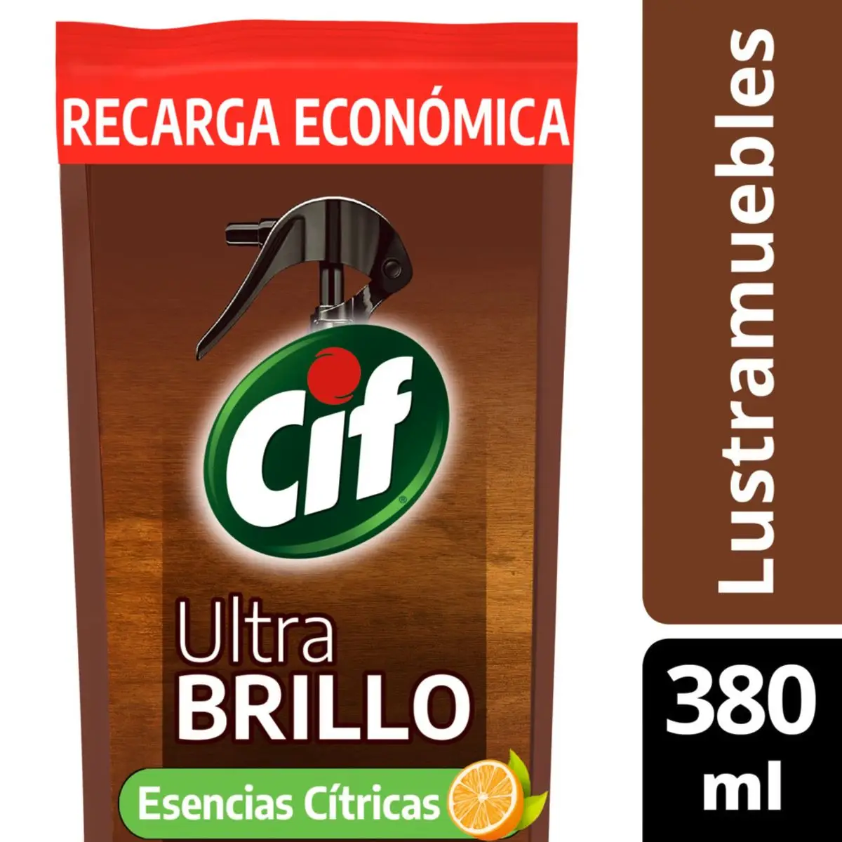 CIF ULTRA BRILLO ANTIPOLVO CITRICO DOY PACK X380
