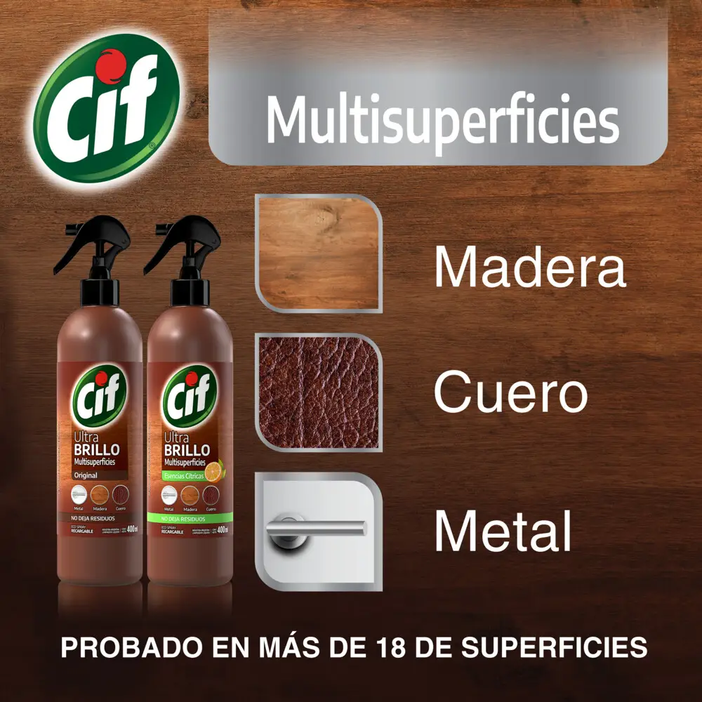 CIF ULTRA BRILLO GATILLO X400 ESENCIAS CITRICAS