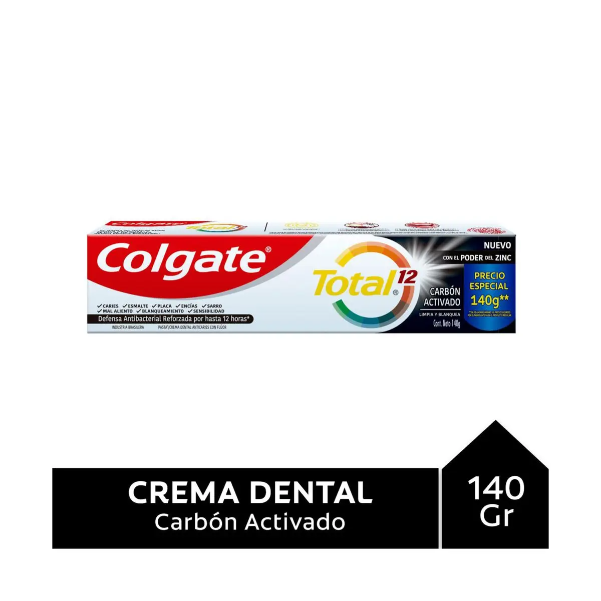 COLGATE X140 TOTAL 12 CARBON ACTIVADO