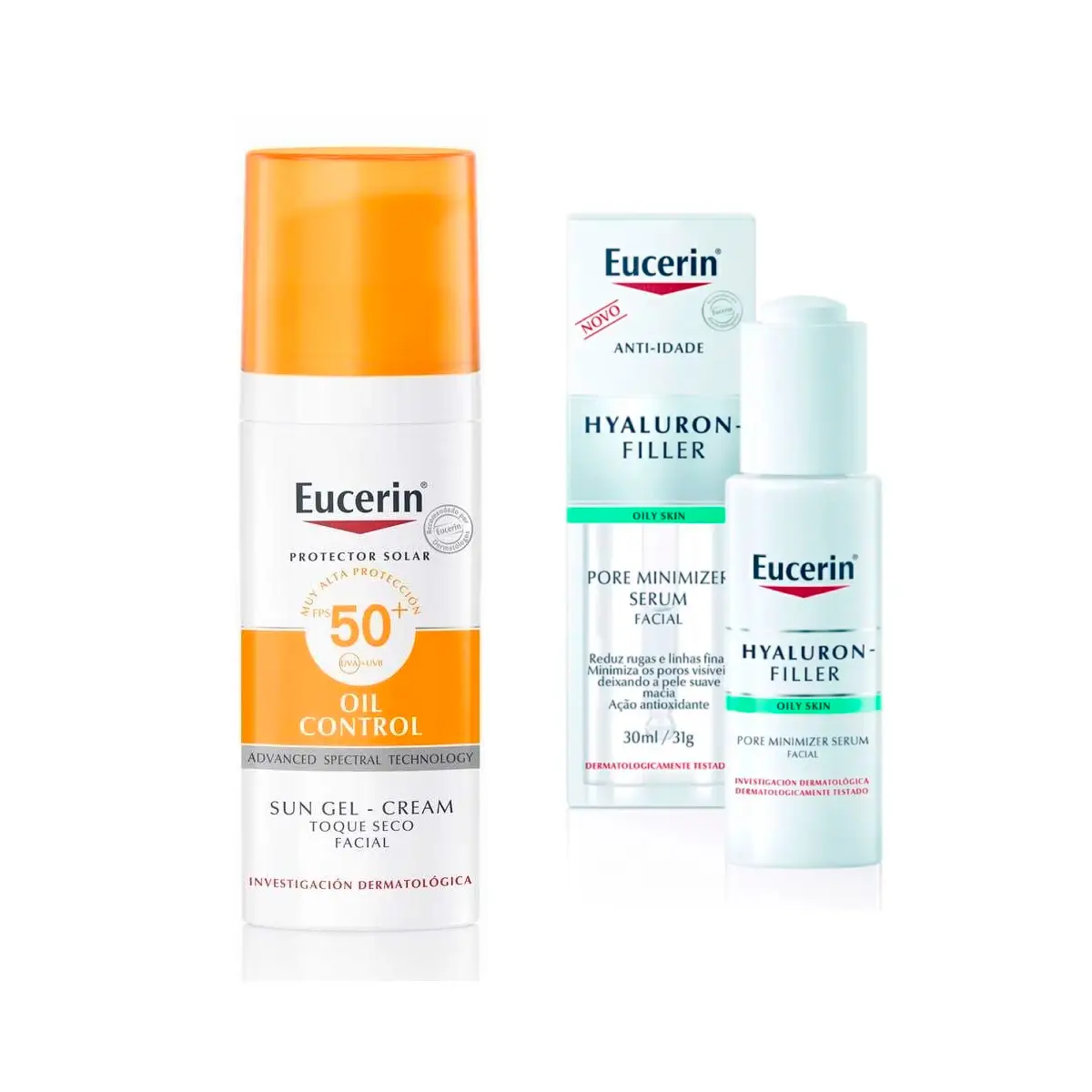 COMBO EUCERIN ANTI EDAD - PORE MINIMIZER + PROTECTOR 25% OFF