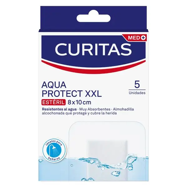 CURITAS AQUA PROTECT XXL 8X10 CM 5 UNIDADES