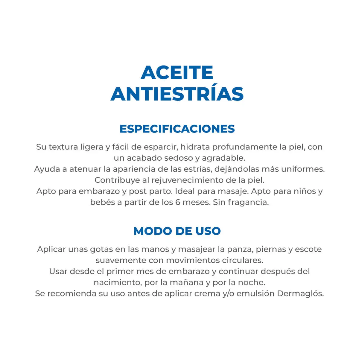 DERMAGLOS ACEITE ANTI ESTRIAS X70