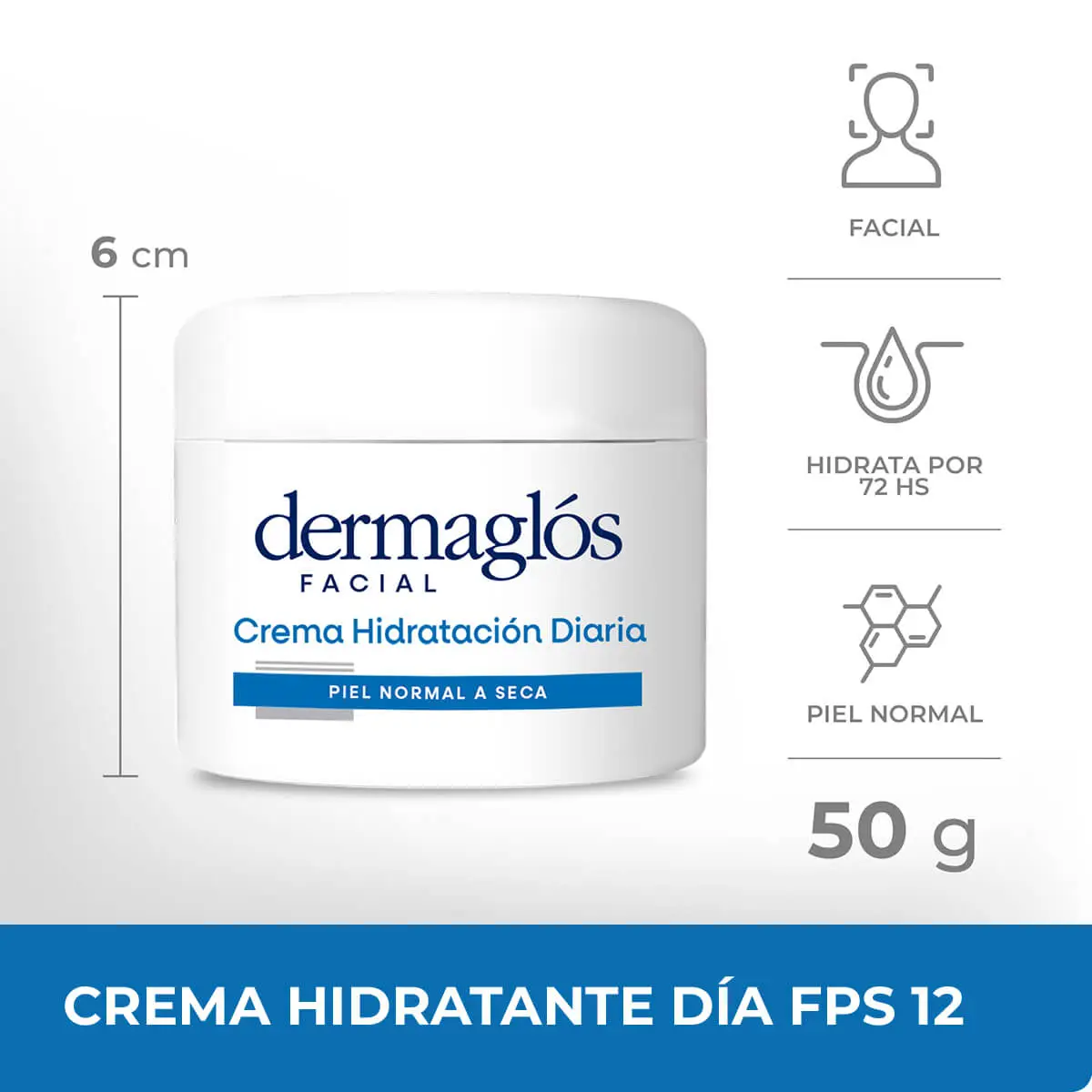 DERMAGLOS FACIAL CREMA X50 HIDRATACIÓN DIARIA
