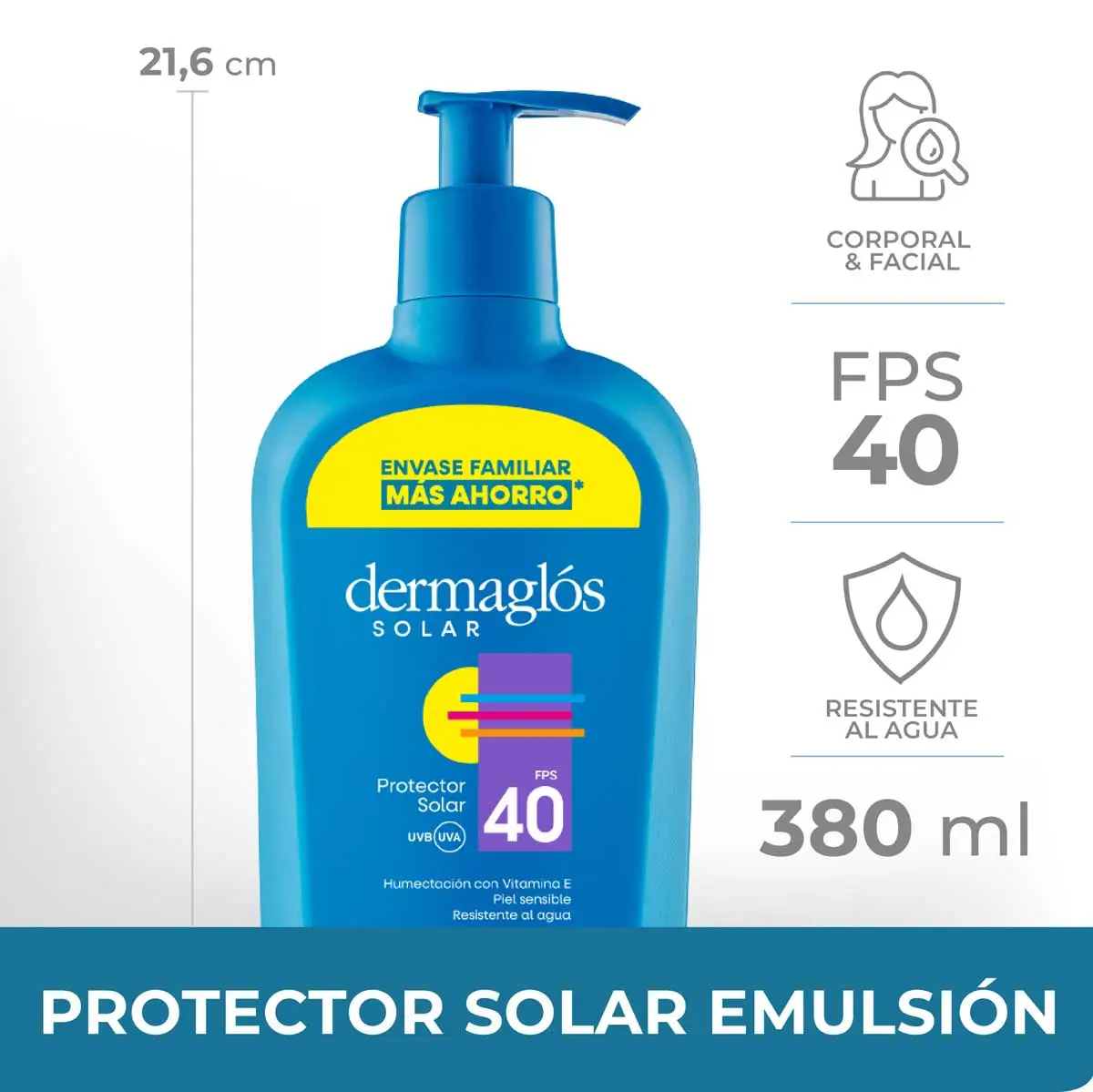 DERMAGLOS SOLAR F40 EMULSIÓN X380 ML