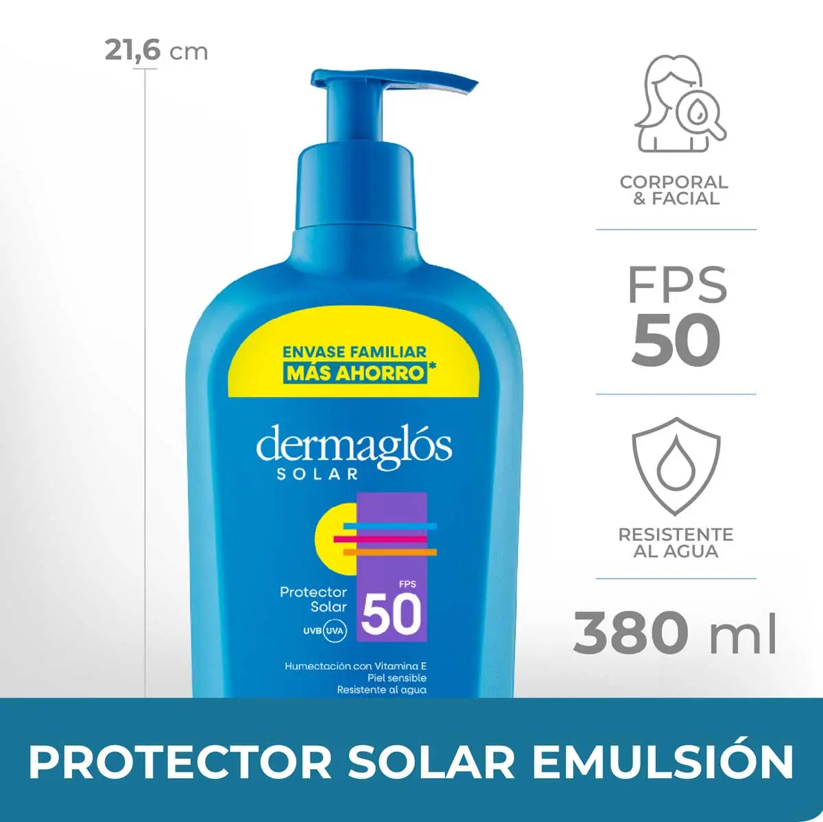 DERMAGLOS SOLAR F50 EMULSIÓN X380 ML