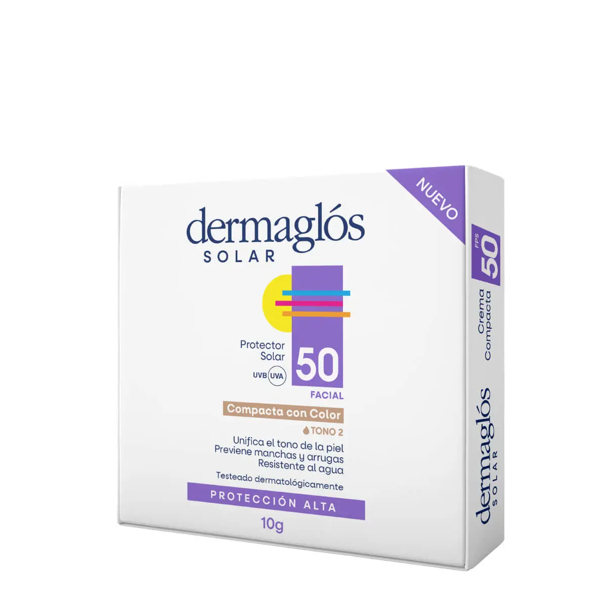 DERMAGLOS SOLAR FACIAL COMPACTO T2 