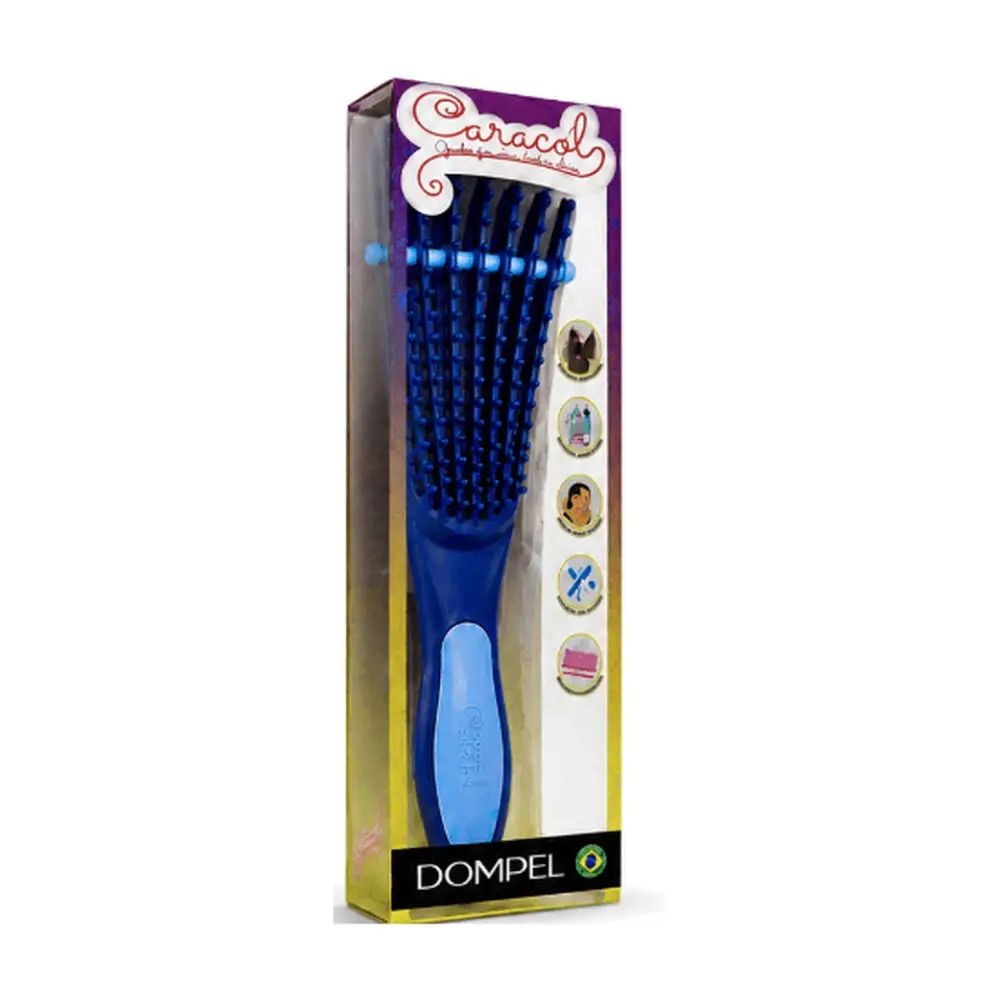 DOMPEL CEPILLO CARACOL AZUL CON ESTUCHE