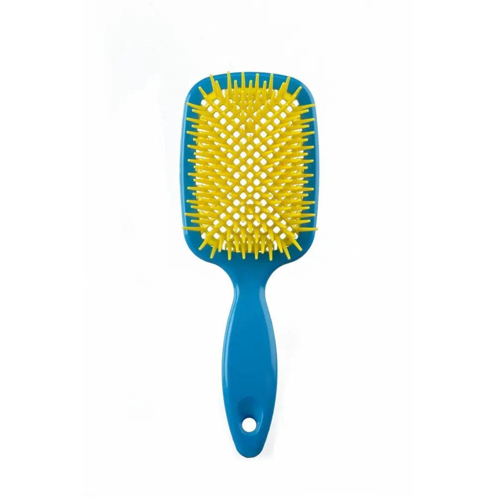 DOMPEL CEPILLO FAVO CUADRADO AZUL Y AMARILLO