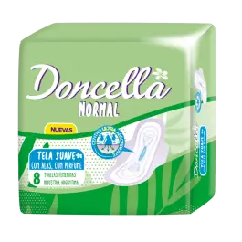 DONCELLA TOALLAS FEMENINAS NORMAL CON ALAS Y DEO X8UN