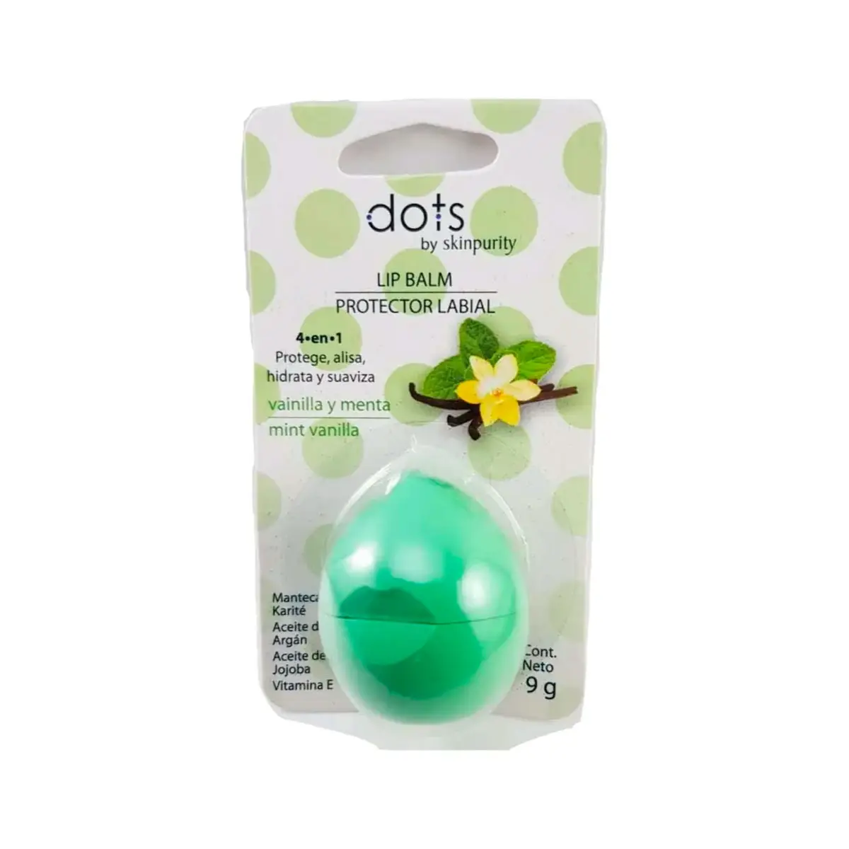 DOTS PROTECTOR LABIAL VAINILLA Y MENTA 