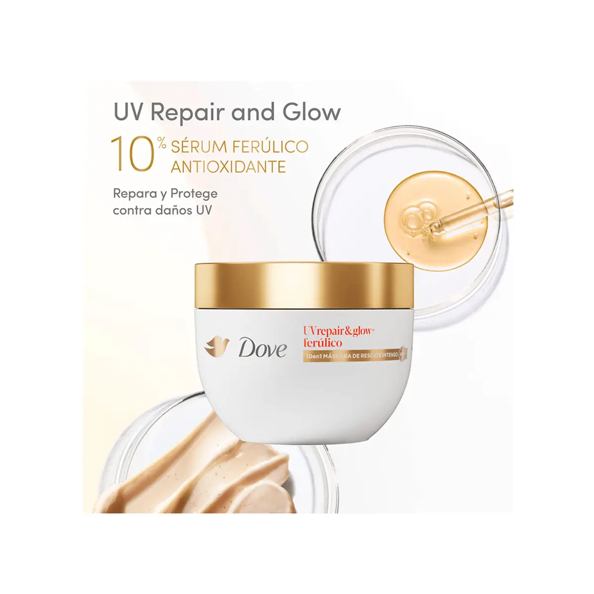 DOVE REPAIR GLOW TRATAMIENTO X250G. 