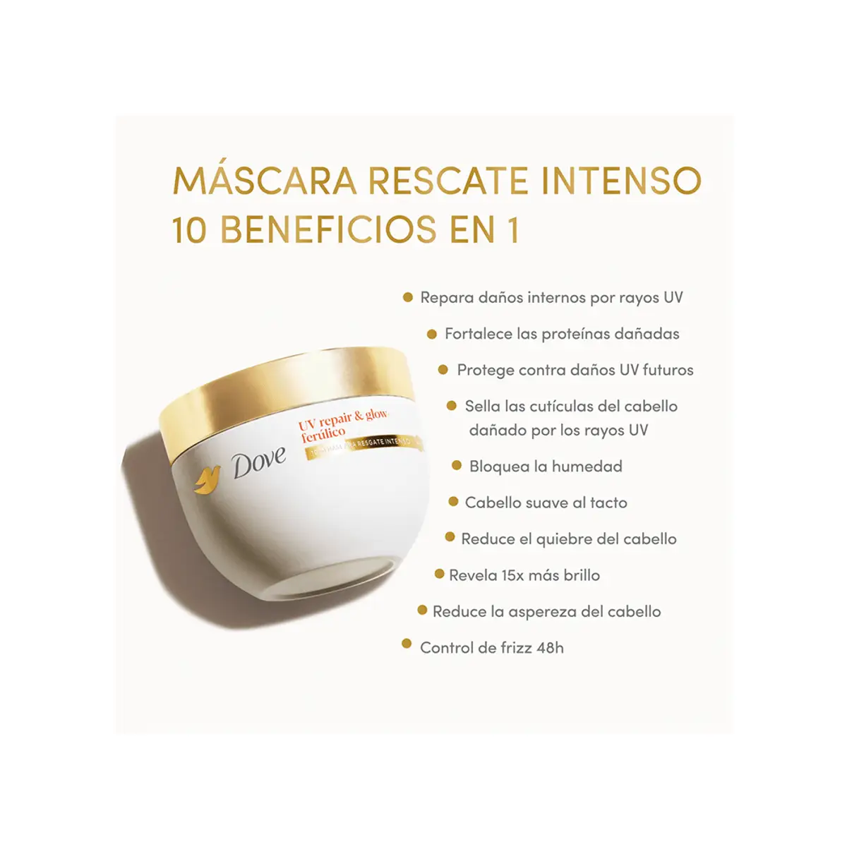 DOVE REPAIR GLOW TRATAMIENTO X250G. 