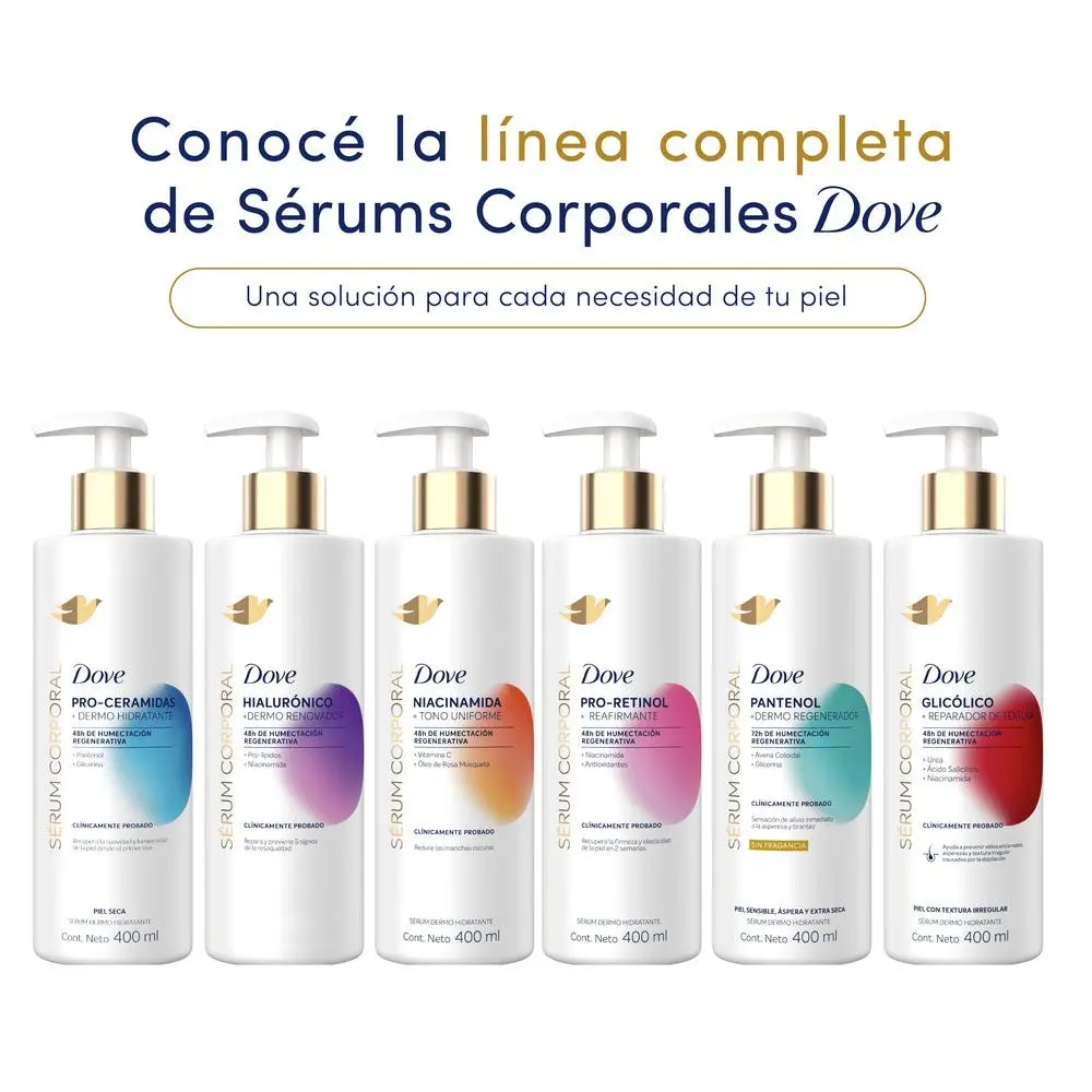 DOVE SERUM CORPORAL GLICOLIC X400 ML 