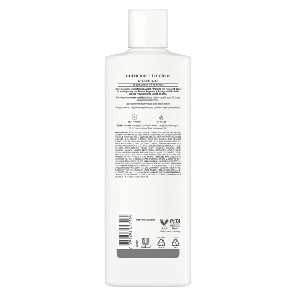 DOVE SHAMPOO X400 OLEO NUTRICION