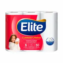 ELITE PAPEL HIGIENICO X6 X30M. HOJA SIMPLE