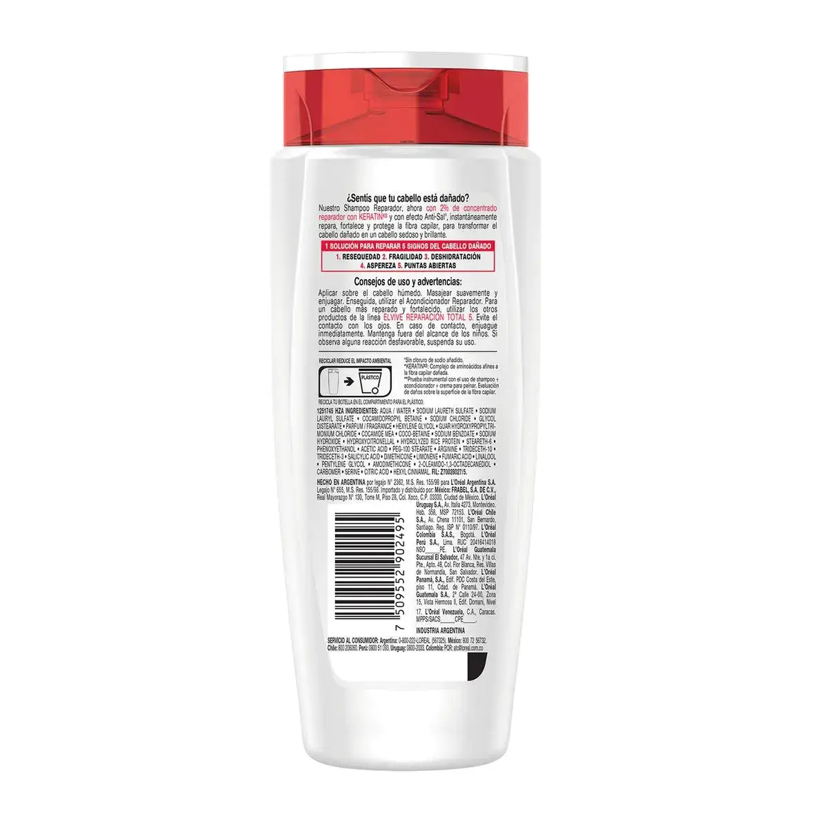 ELVIVE SHAMPOO REPARACION TOTAL 5 X 750 ML