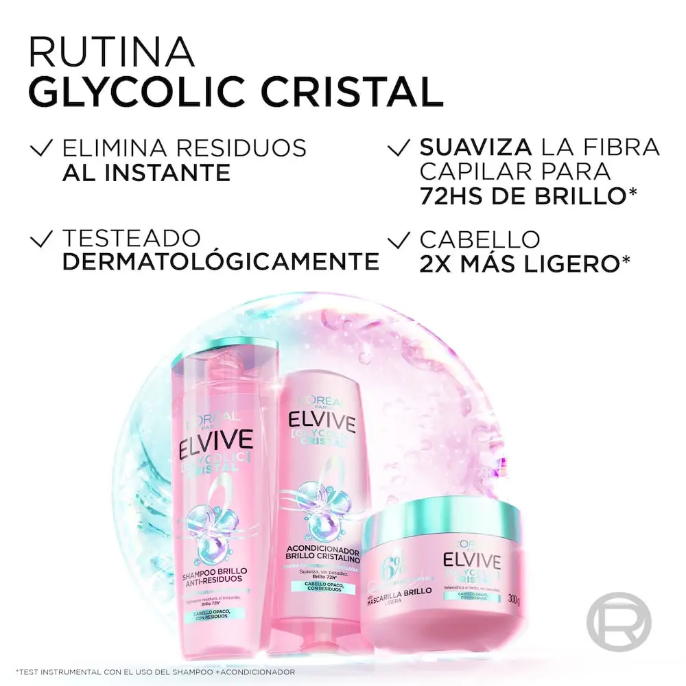 ELVIVE SHAMPOO X200 GLYCOLIC CRISTAL 